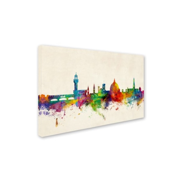 Michael Tompsett 'Florence Italy Skyline Beige' Canvas Art,22x32